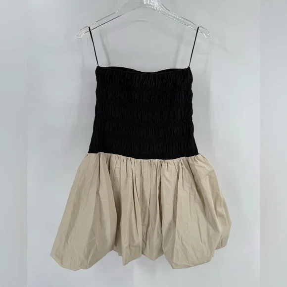 Dissh Stevie Black And Stone Strapless Bubble Skirt Mini Dress size 10
